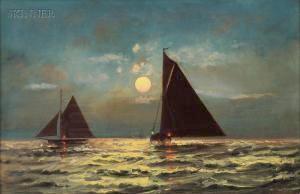 Charles S. Dorion moonlight China oil painting art